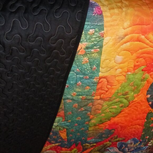 Vantique Flowering Cactus King Quilt Bedspread & Shams Southwest Desert 104x 94 - Picture 5 of 5